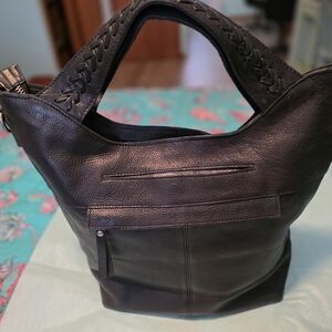 Black Latico Leather Mason Crossbody Bag